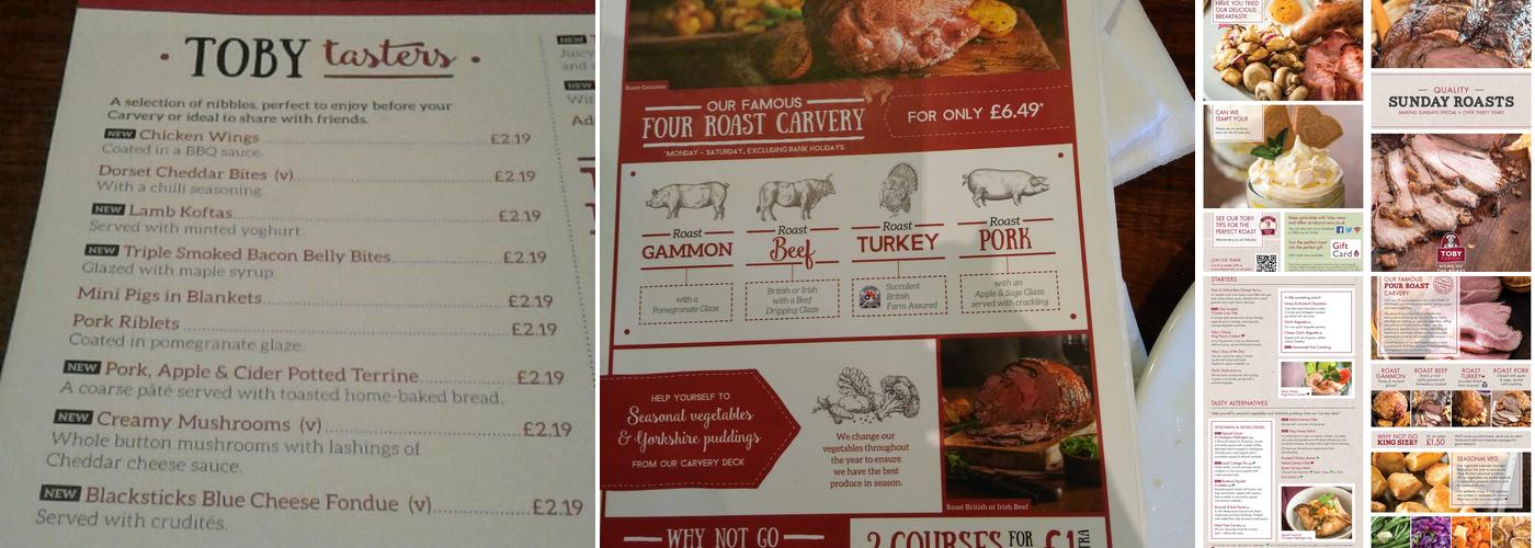 Toby Carvery Coldra Newport Menu