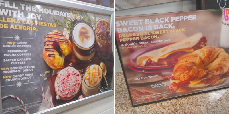 Dunkin' Menu