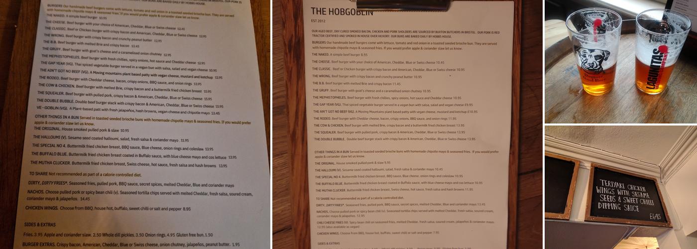 Hobgoblin Menu