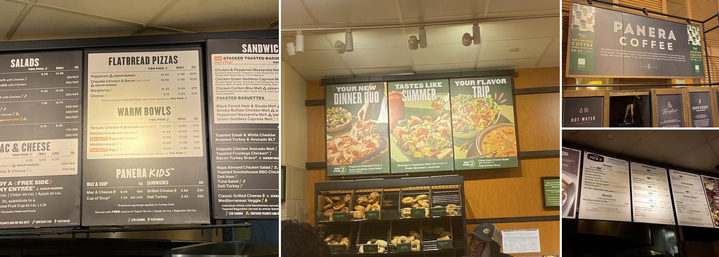 Panera Bread Menu