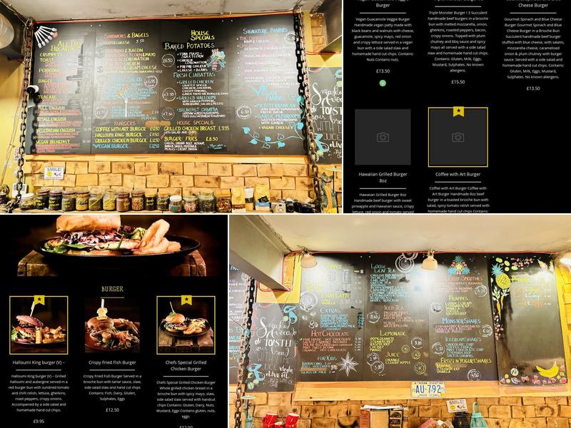 Coffee with Art Menu