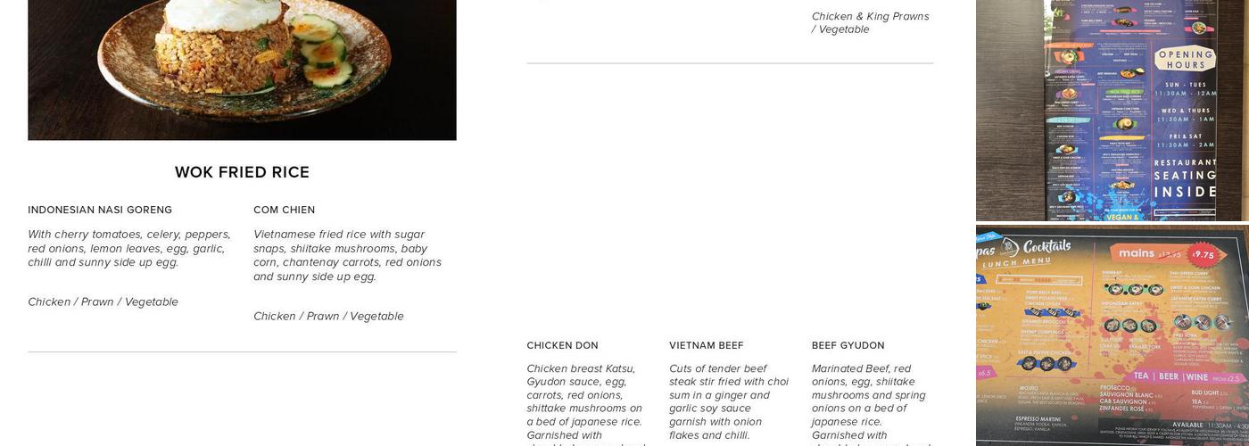 Coconut Bar & Kitchen Menu