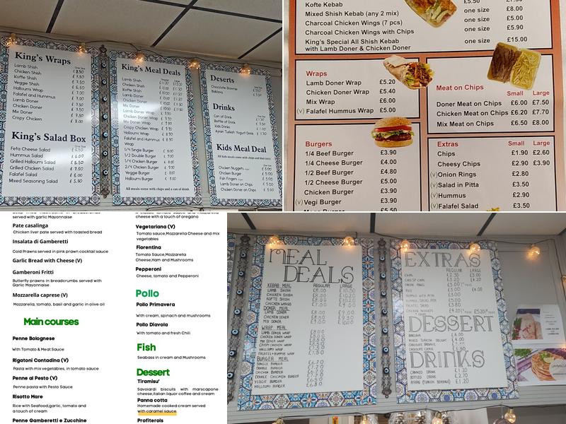 Kings Grill Turkish Kitchen Menu