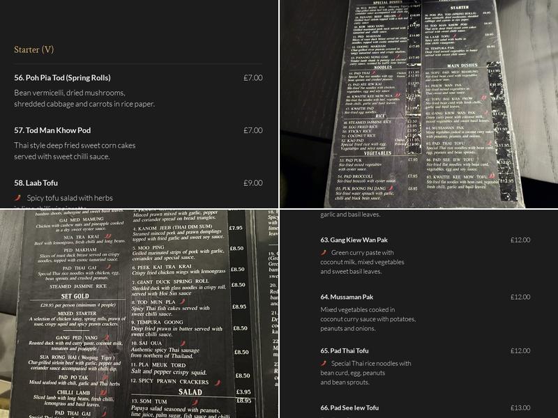 Thai Corner Menu