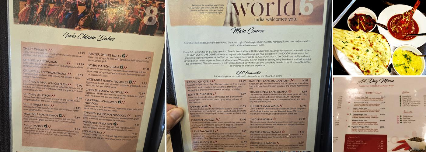 House of Flavours Menu