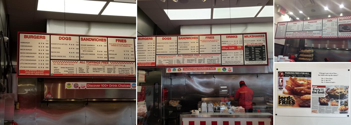 Five Guys Menu