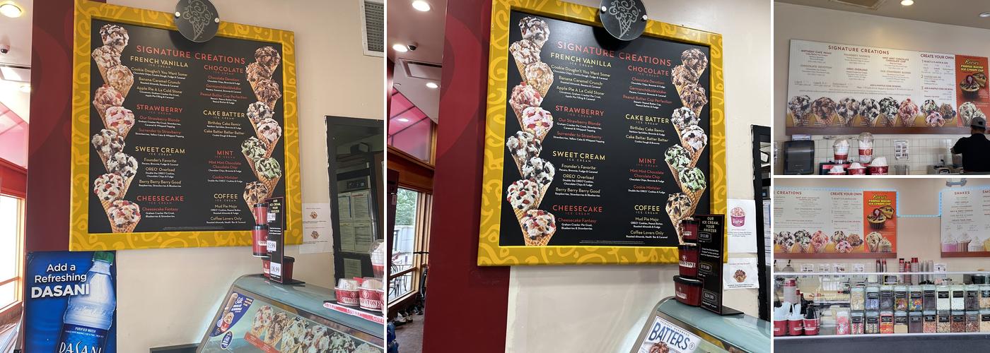 Cold Stone Creamery Menu