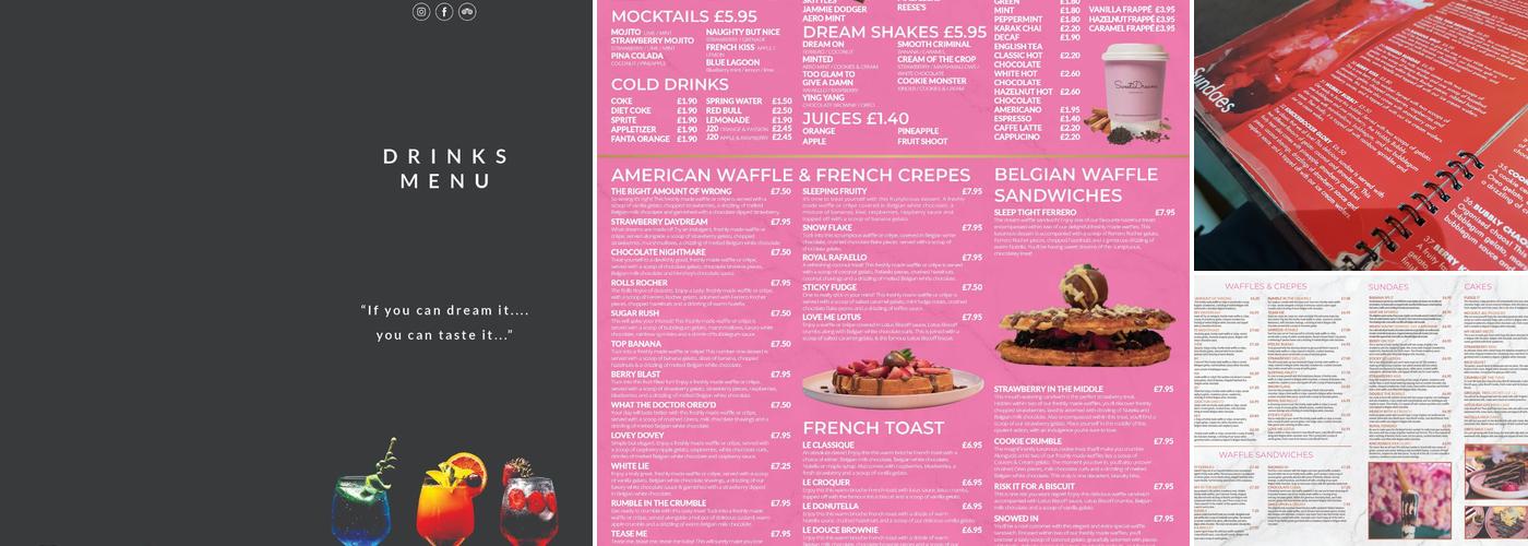 Sweet Dreams Desserts Menu