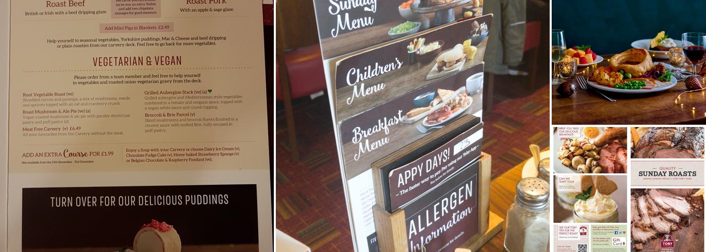 Toby Carvery Buckhurst Hill Menu