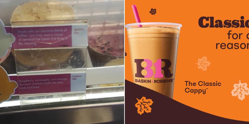 Baskin-Robbins Menu