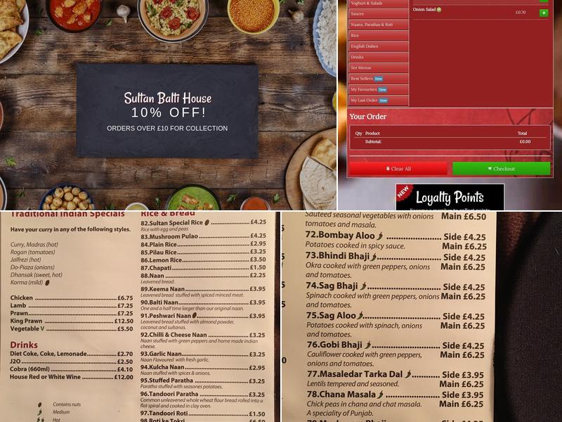 Sultan Balti House (Bracknell) Menu