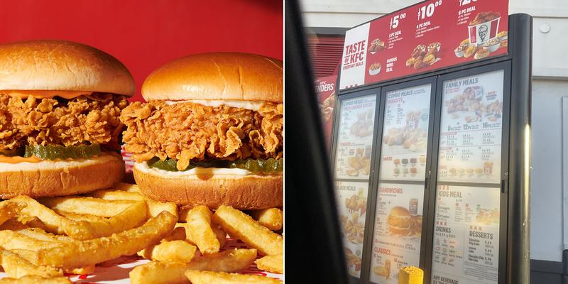KFC Menu