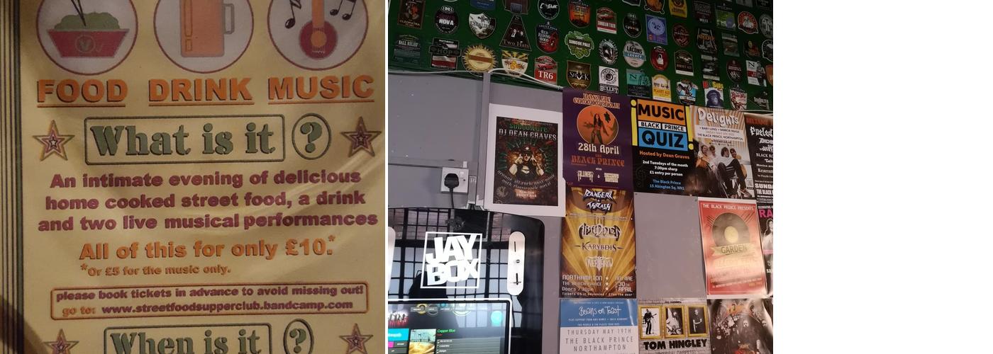 The Black Prince Menu