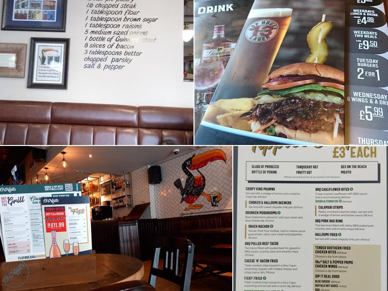 O'Neill'S Northampton Menu