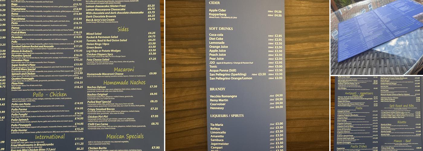 Andrea's Restaurant Menu