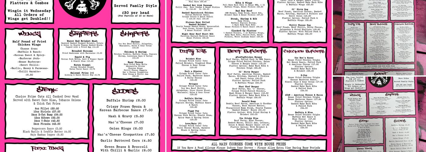 The Smoke Pit Menu