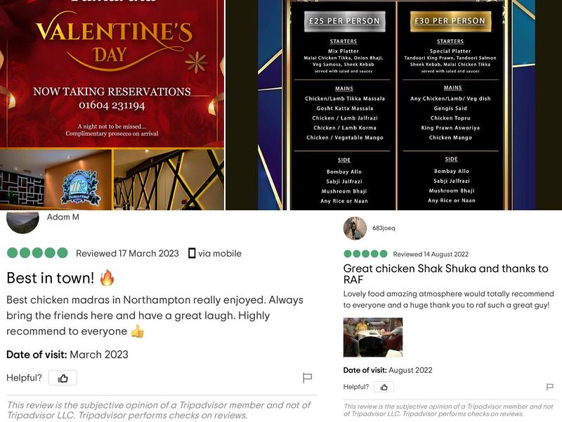 Tamarind Restaurant Menu