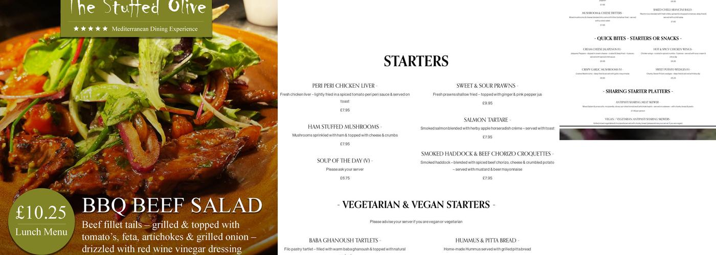 The Stuffed Olive Menu