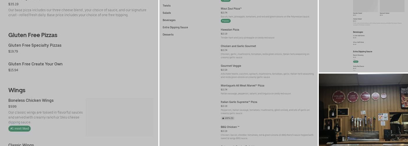 Round Table Pizza Menu