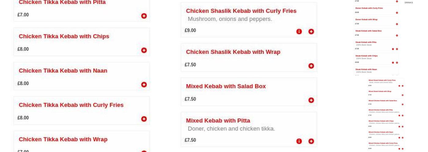 Kebab Express Menu
