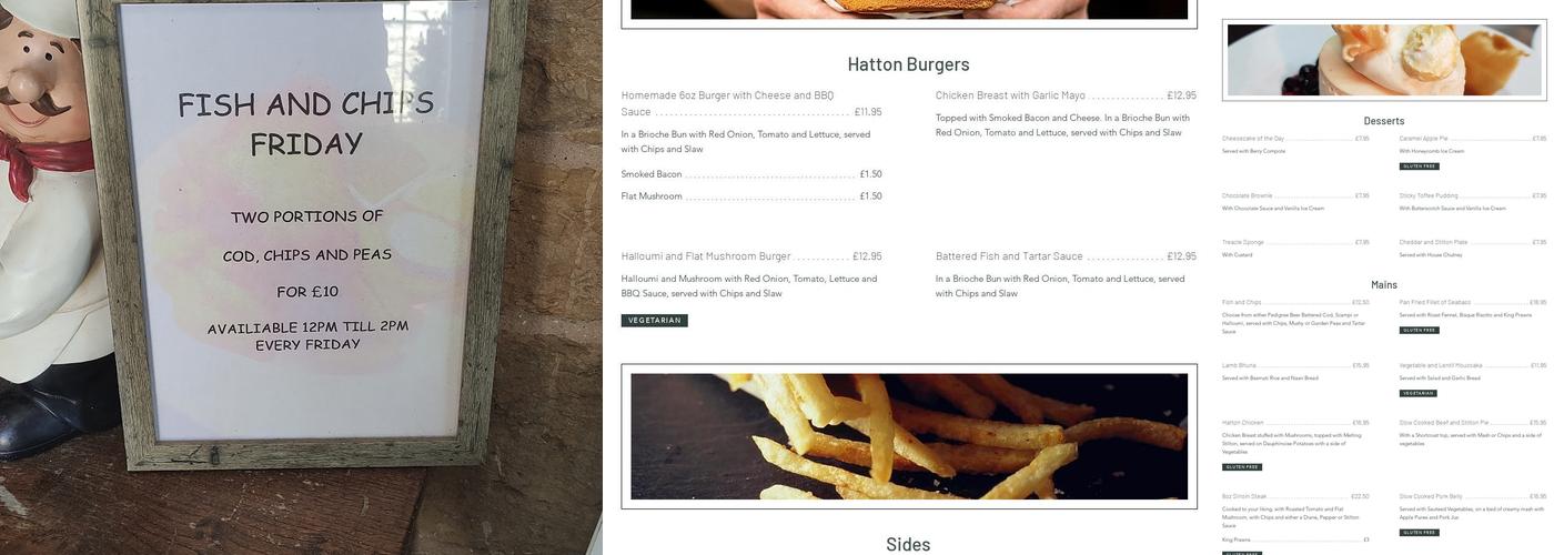 The Hatton Arms Menu