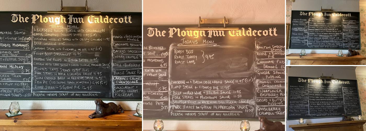The Plough Inn Menu