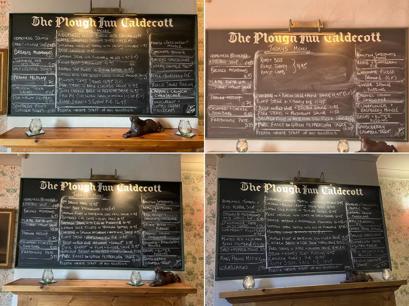 The Plough Inn Menu