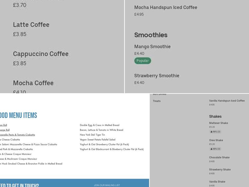 Bewiched Coffee Kettering Menu