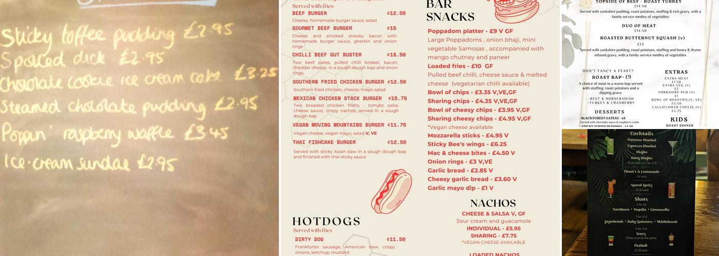The Beeswing Menu