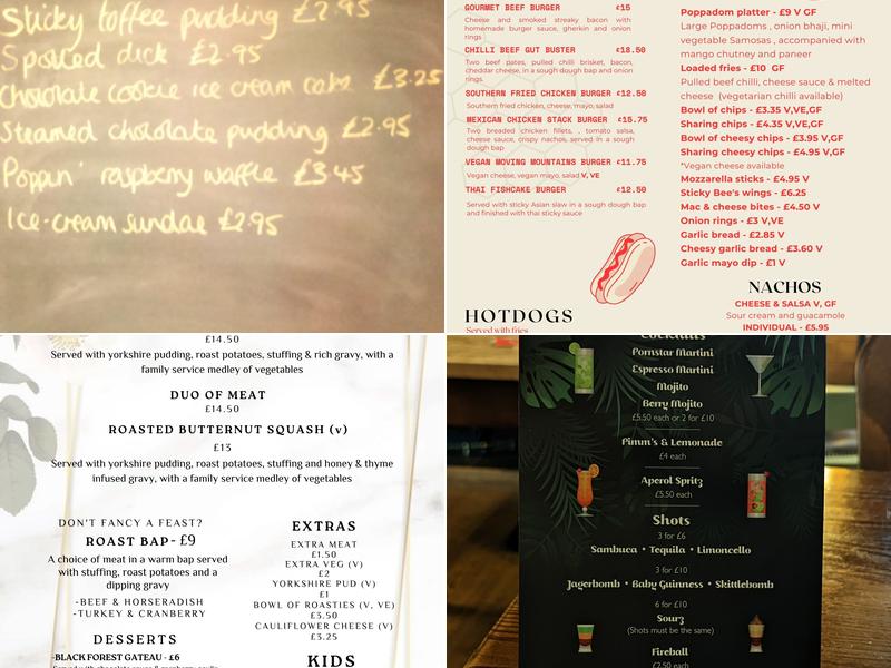 The Beeswing Menu