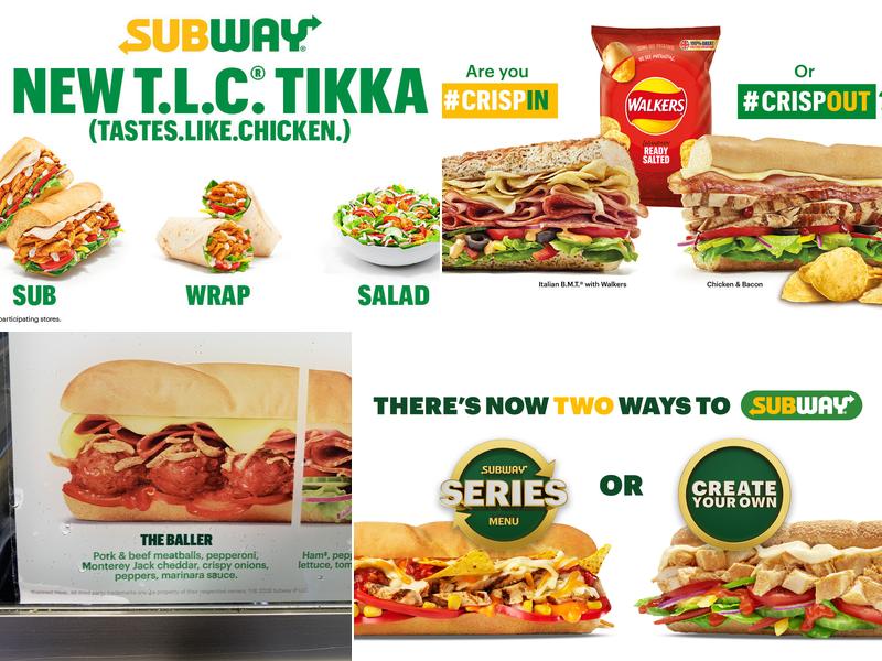 Subway Menu