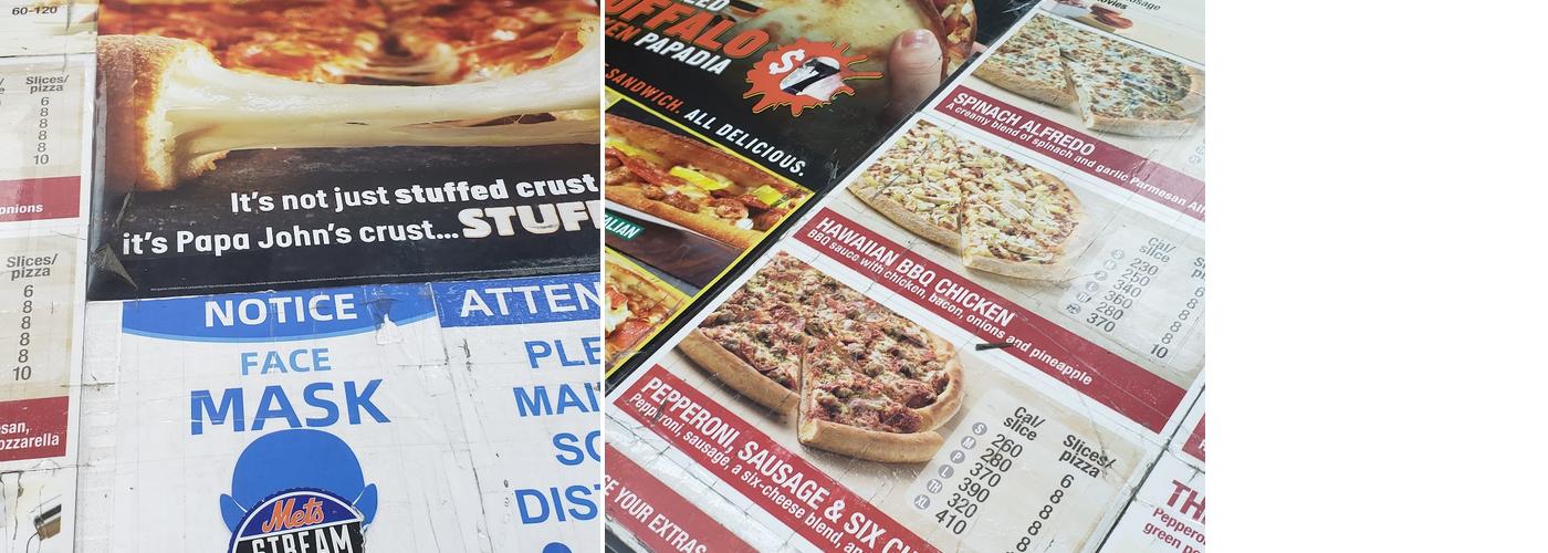 Papa Johns Pizza Menu