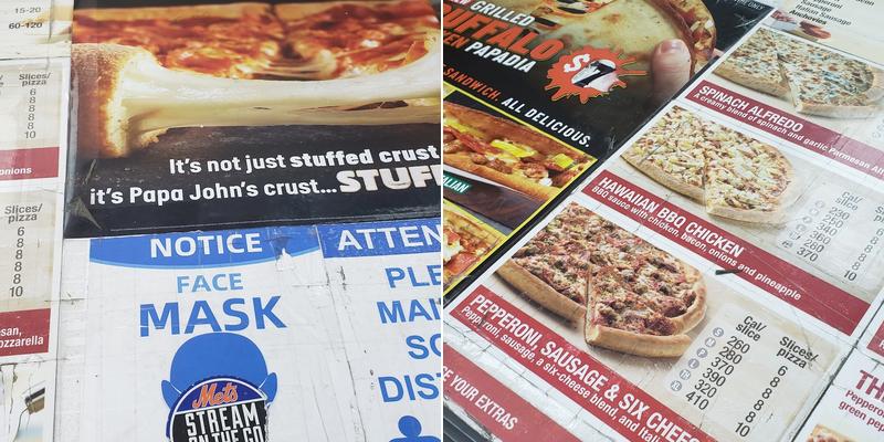 Papa Johns Pizza Menu