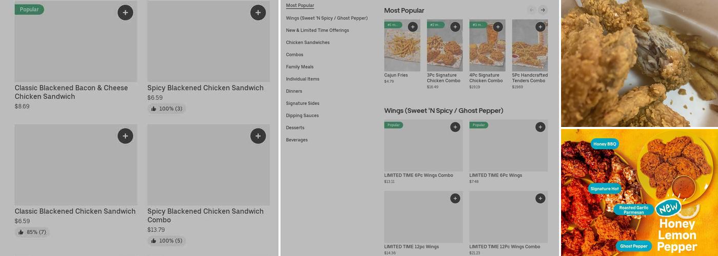 Popeyes Louisiana Kitchen Menu