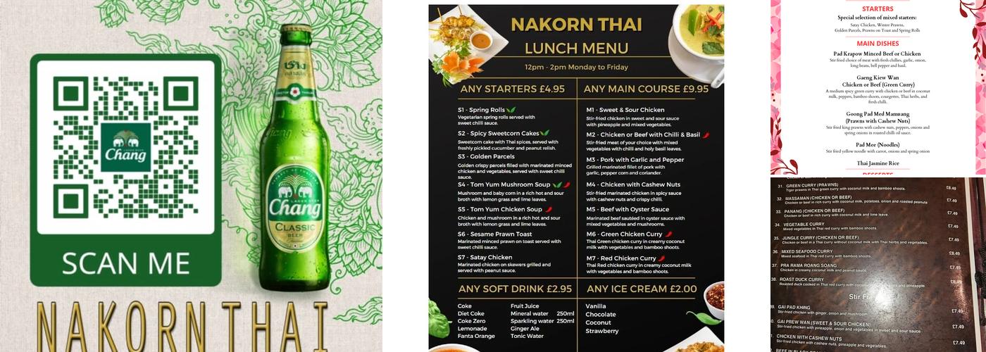 Nakorn Thai Menu