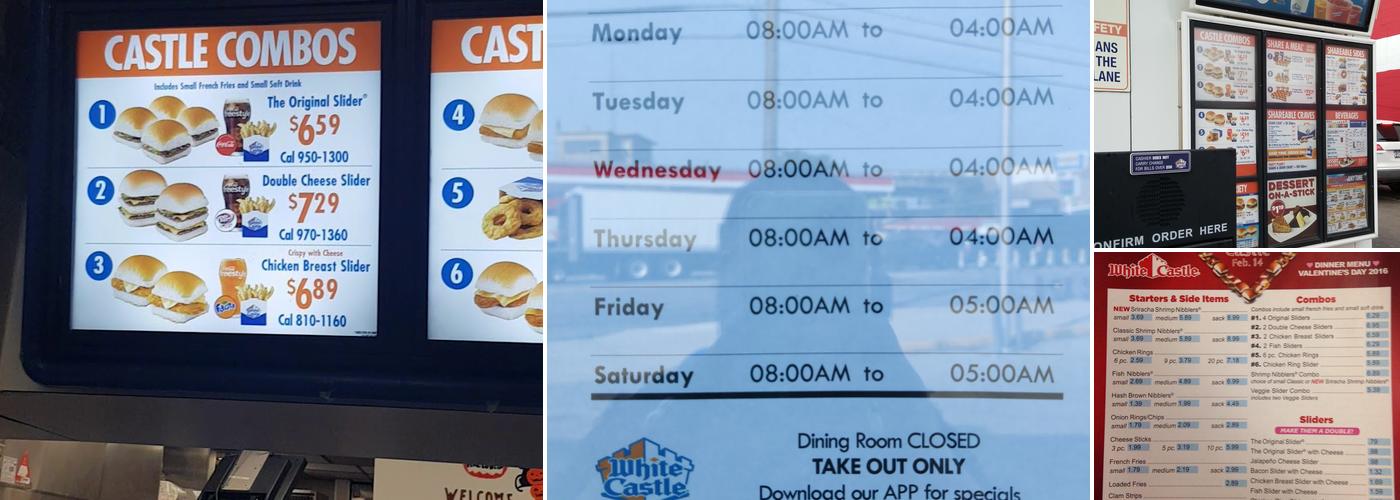 White Castle Menu