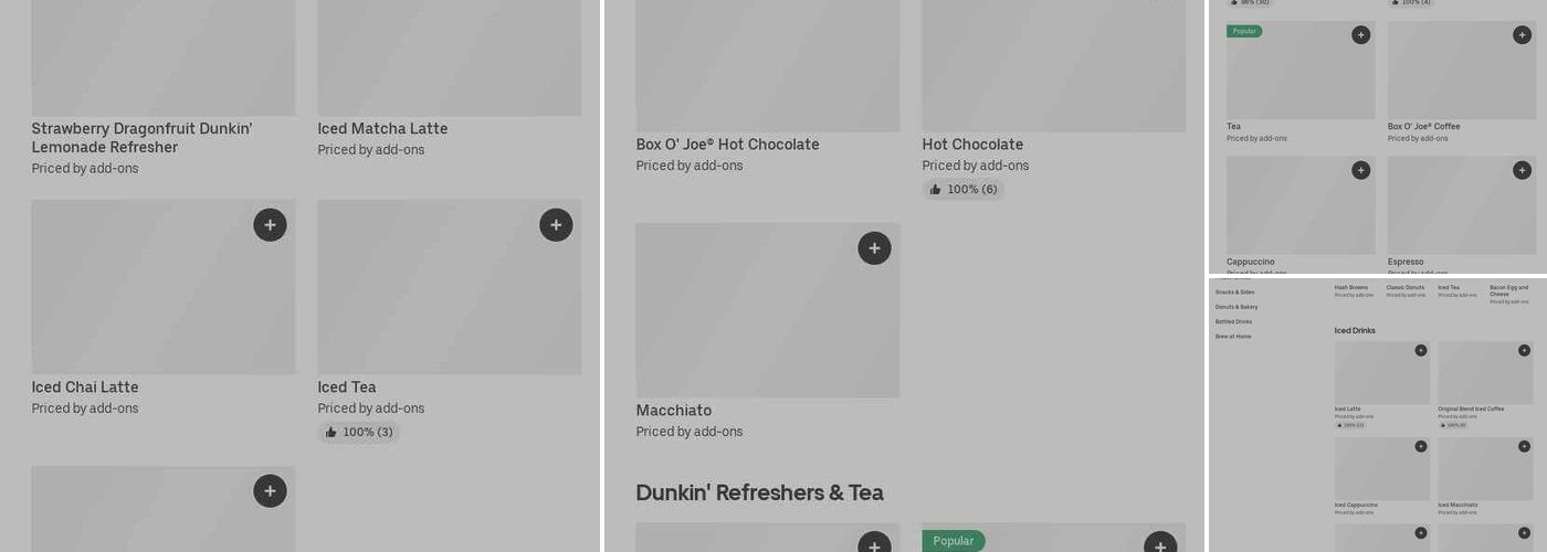 Dunkin' Menu