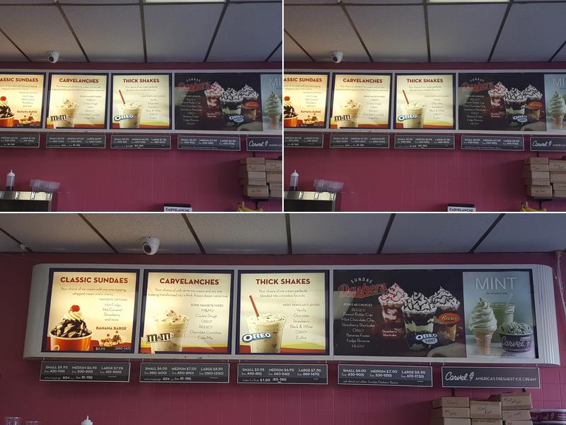 Carvel Menu