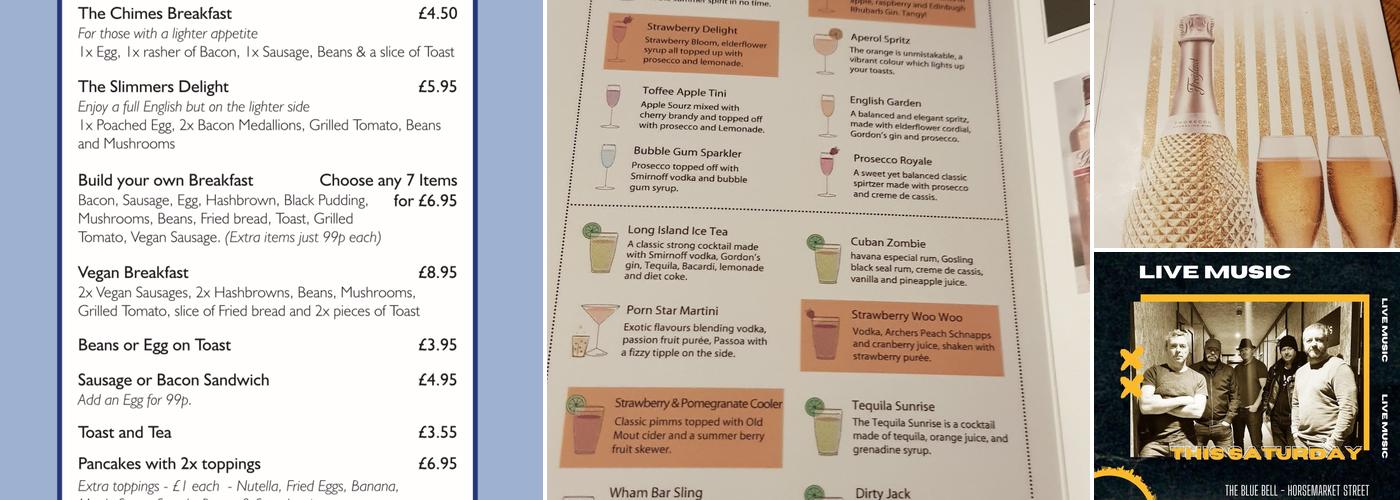 The Blue Bell Menu