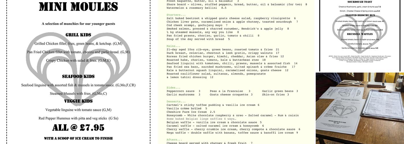 Moules a go-go Bar & Bistro Menu