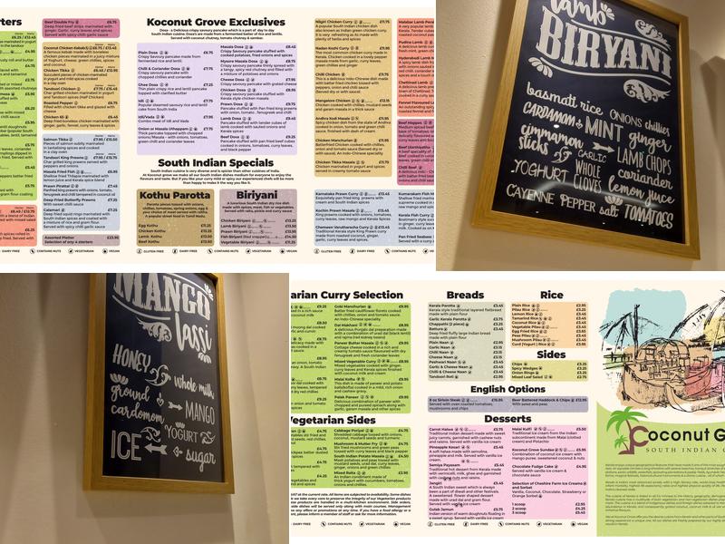 Koconut Grove Menu