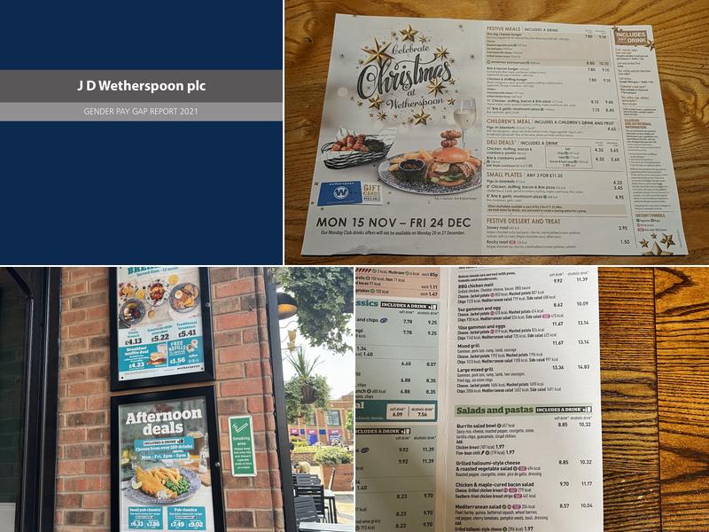 The Flying Standard - JD Wetherspoon Menu