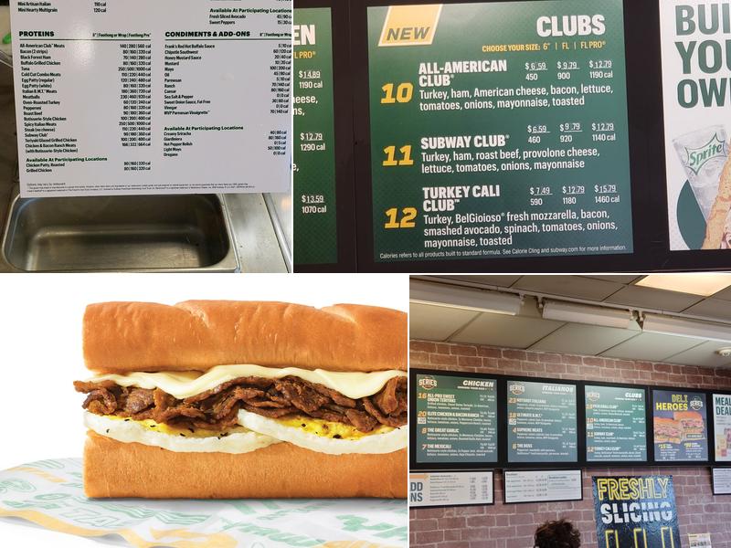 Subway Menu
