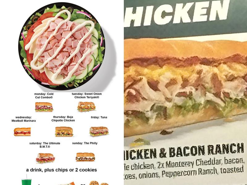 Subway Menu
