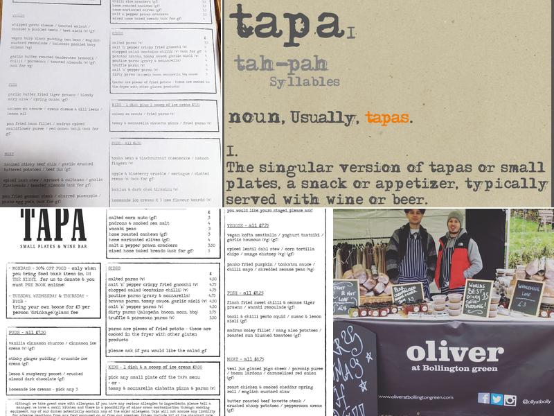 TAPA Small Plates & Wine Bar (Restaurant) Menu