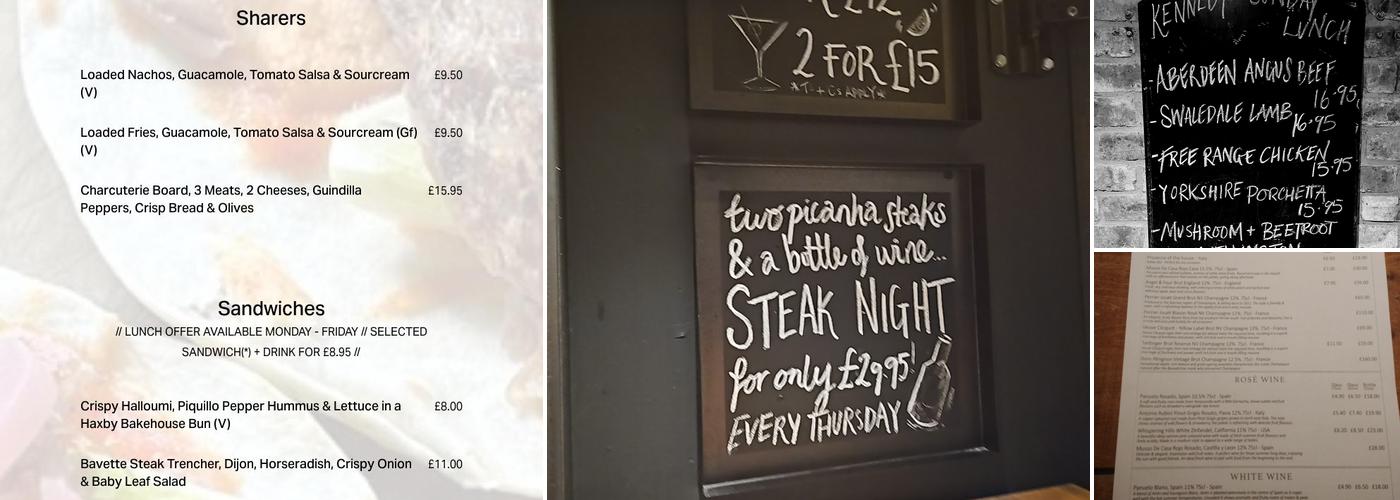 Kennedy's Bar & Restaurant Menu