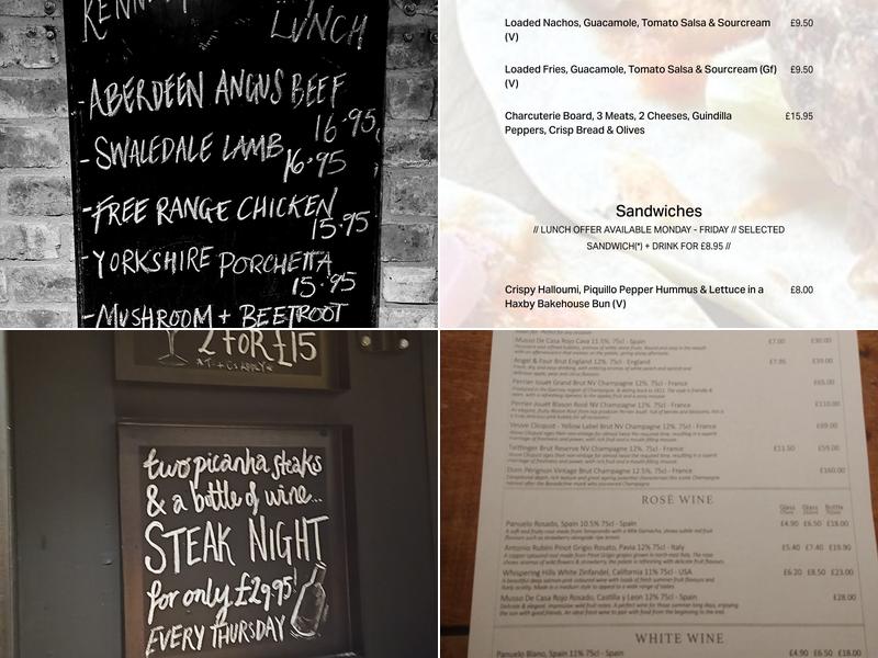 Kennedy's Bar & Restaurant Menu