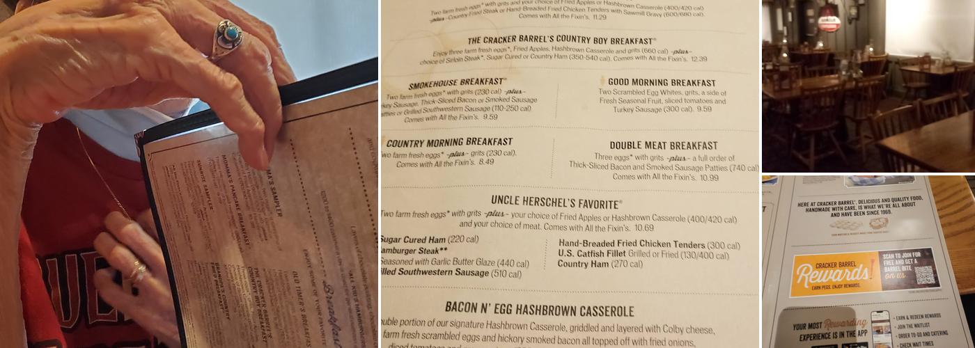 Cracker Barrel Old Country Store Menu
