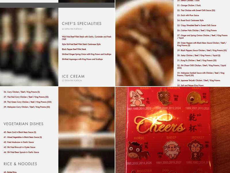 Imperial Palace Restaurant Menu