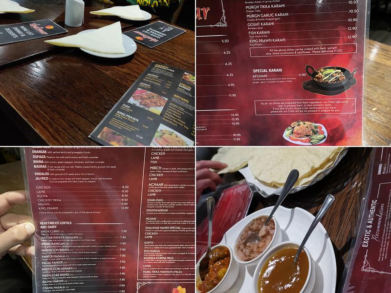 Shalimar Restaurant Menu
